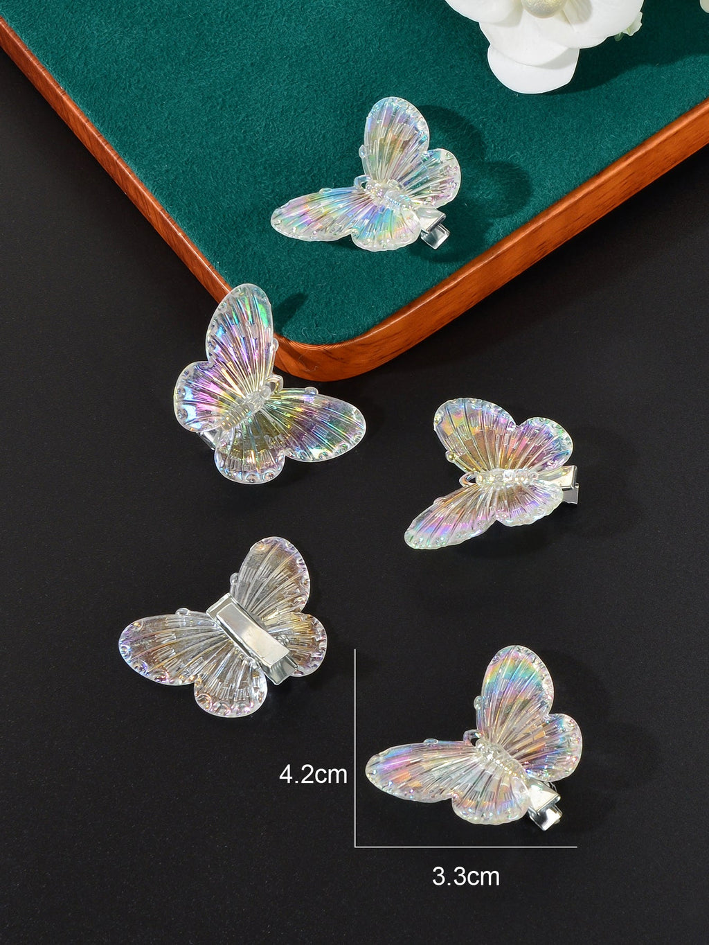 5 pcs Sweet Transparent Butterfly Hairpin Hair Clips Set Hair Accessory Headwear